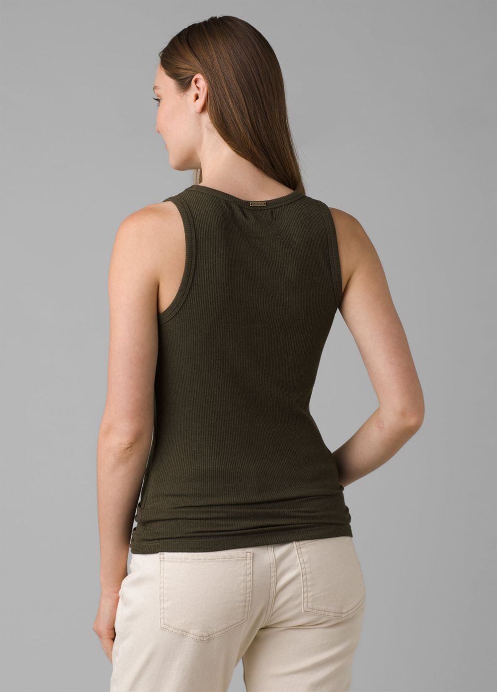 Olive Women's PrAna Foundation Rib Tank Top | IHMYOG503