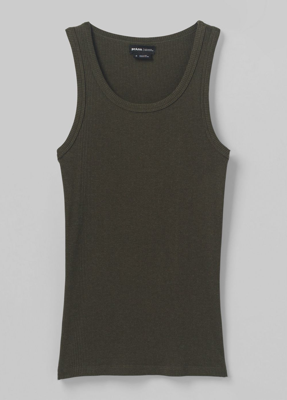 Olive Women's PrAna Foundation Rib Tank Top | IHMYOG503