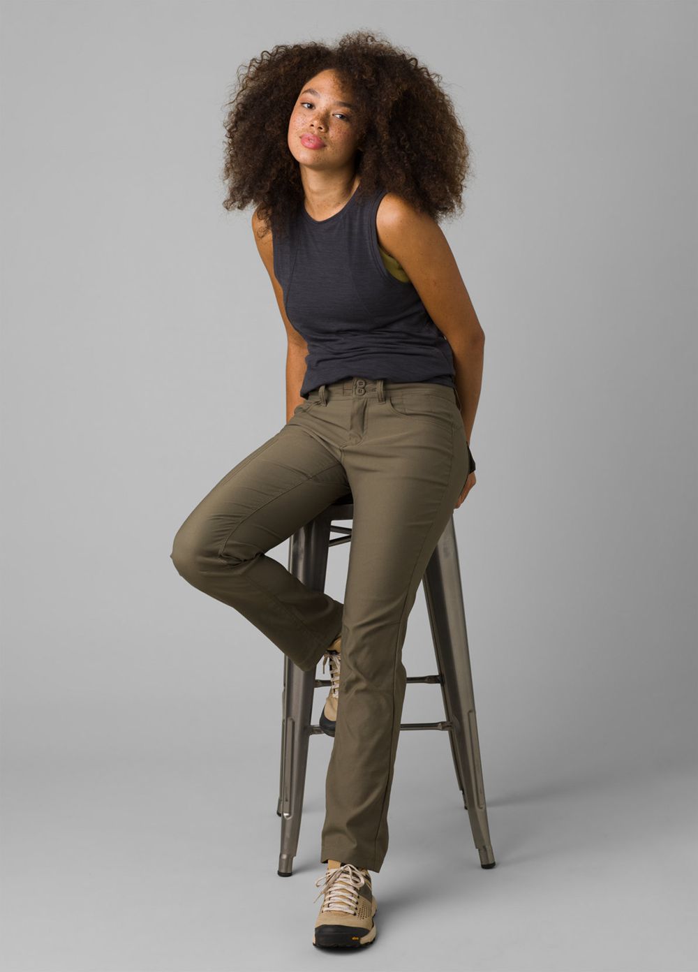 Olive Women's PrAna Halle Straight II Pants | QKCDYZ967