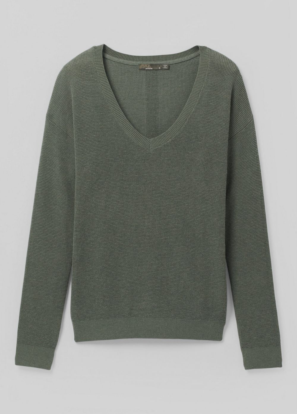 Olive Women's PrAna Milani V-Neck Sweaters | KCUNZY910