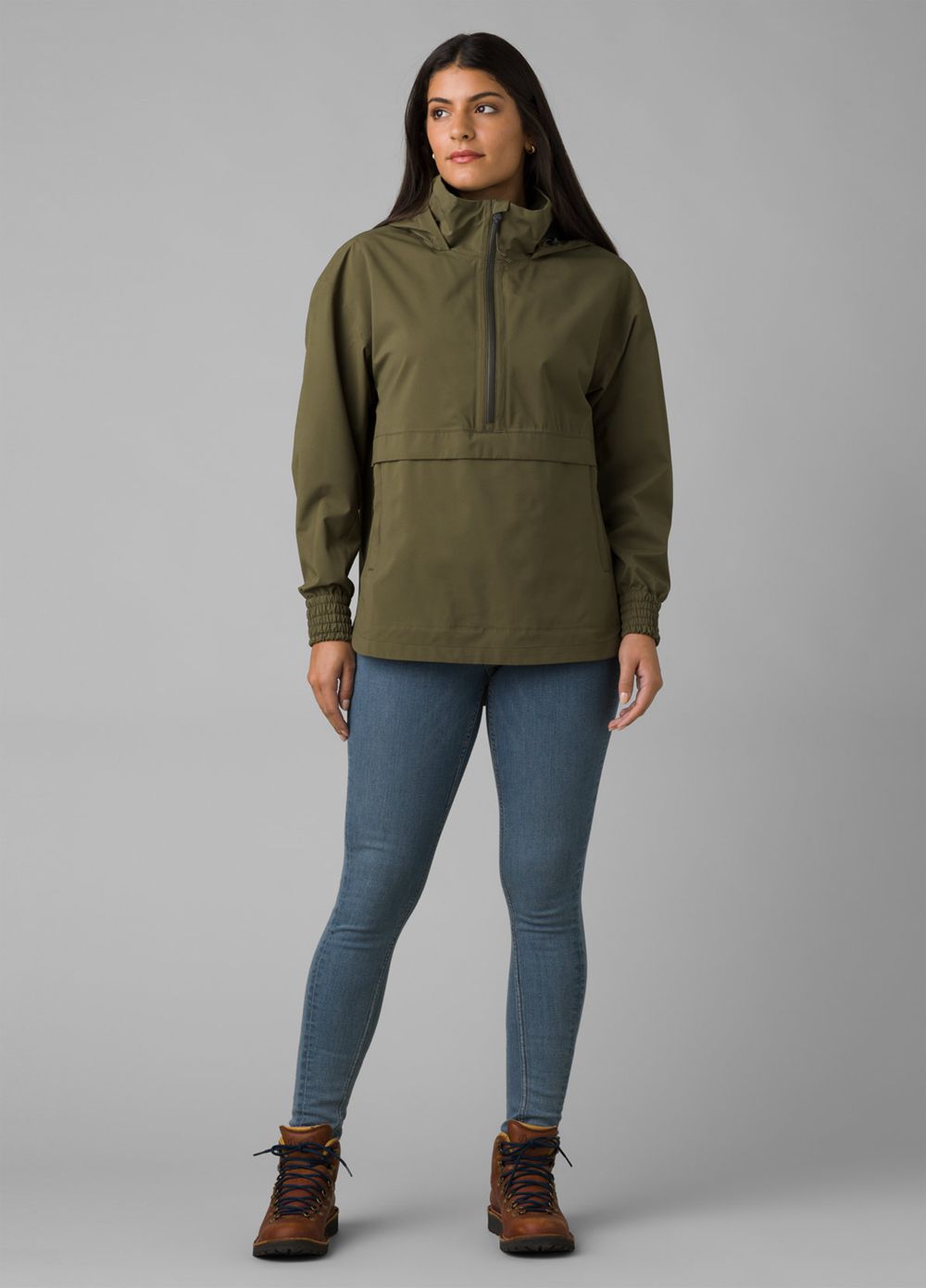 Olive Women's PrAna Othello Falls Anorak Jackets | LKTZUG795