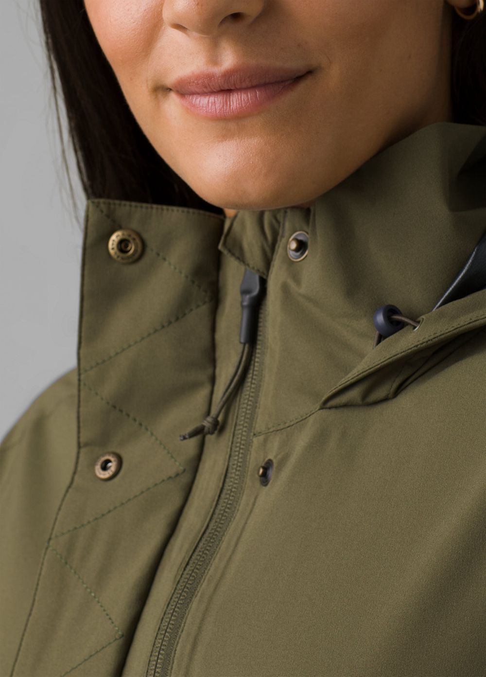 Olive Women's PrAna Othello Falls Trench Jackets | TRNLKX984