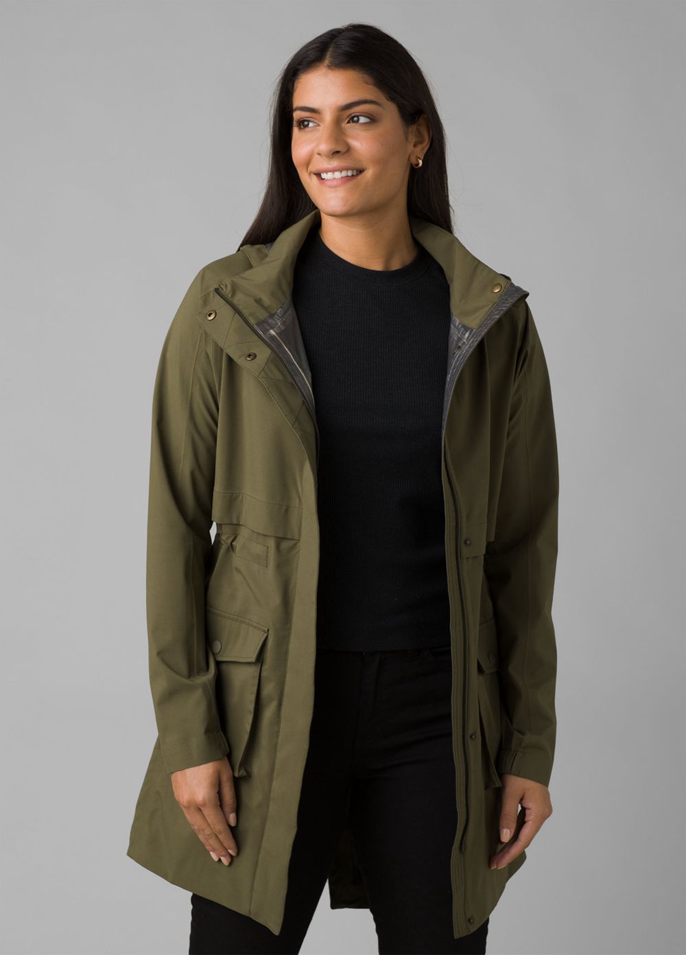 Olive Women's PrAna Othello Falls Trench Jackets | TRNLKX984