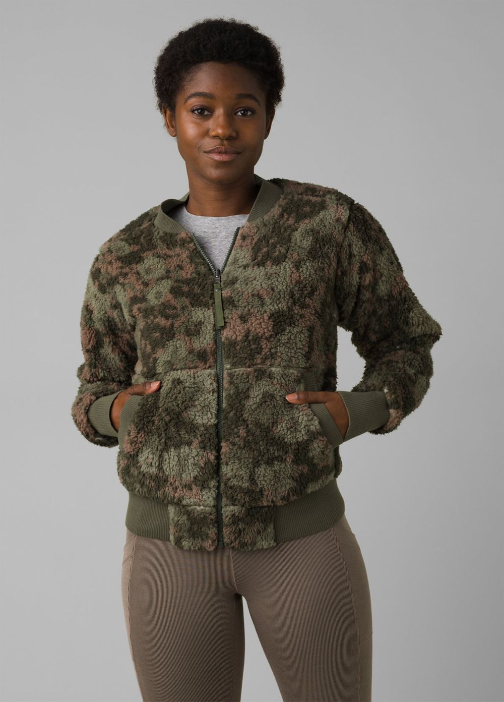 Olive Women's PrAna Polar Escape Bomber Jackets | ADUIQO571