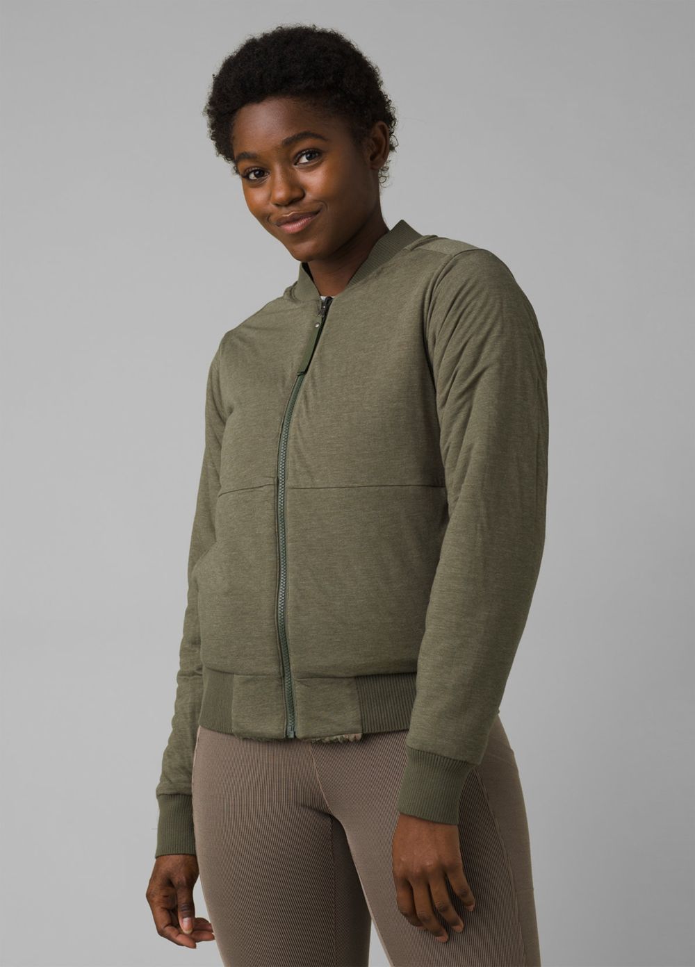 Olive Women's PrAna Polar Escape Bomber Jackets | ADUIQO571