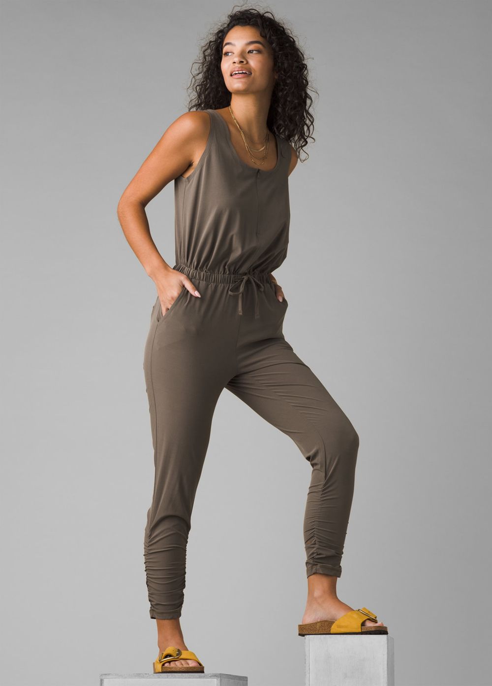 Olive Women's PrAna Railay Jumpsuits | UYIXDW296