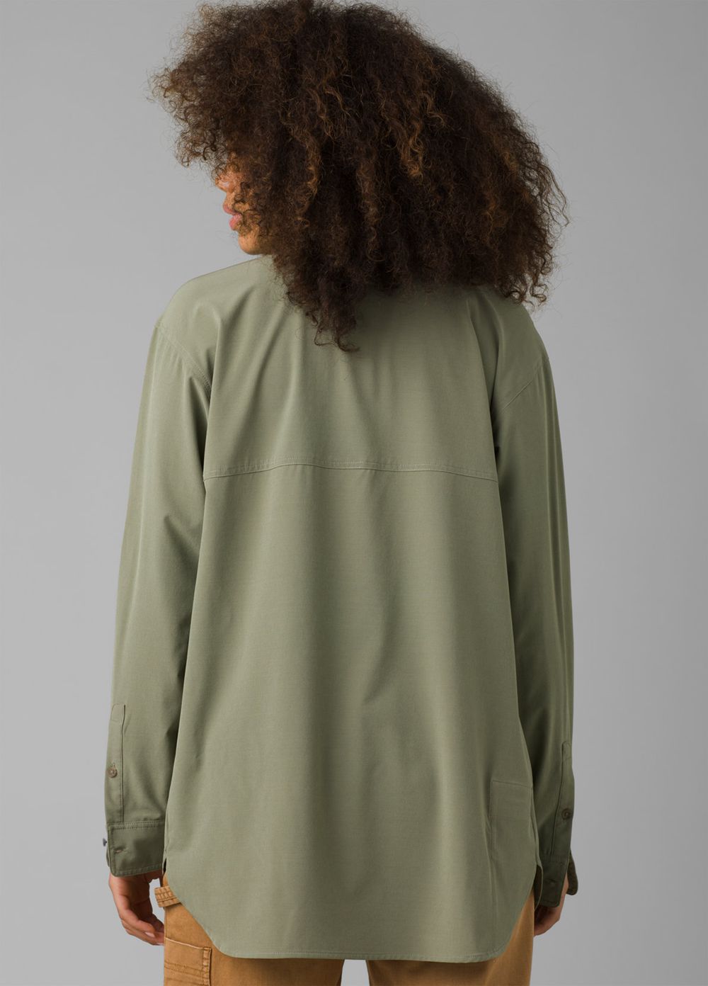 Olive Women's PrAna Railay Tunic Shirts | RUXGJM705