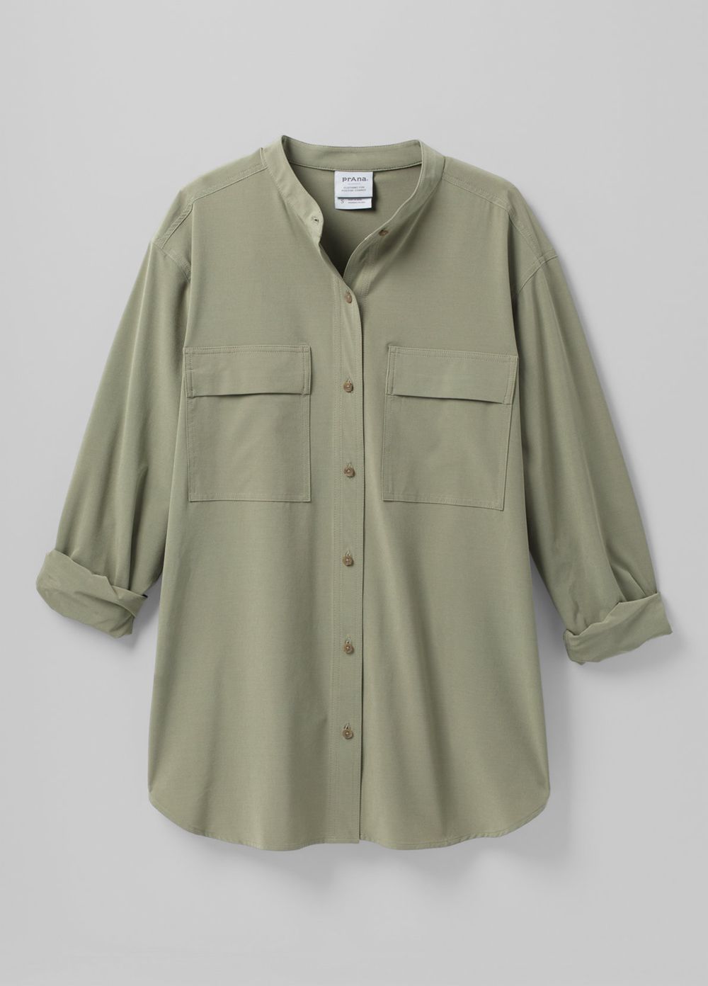 Olive Women's PrAna Railay Tunic Shirts | RUXGJM705