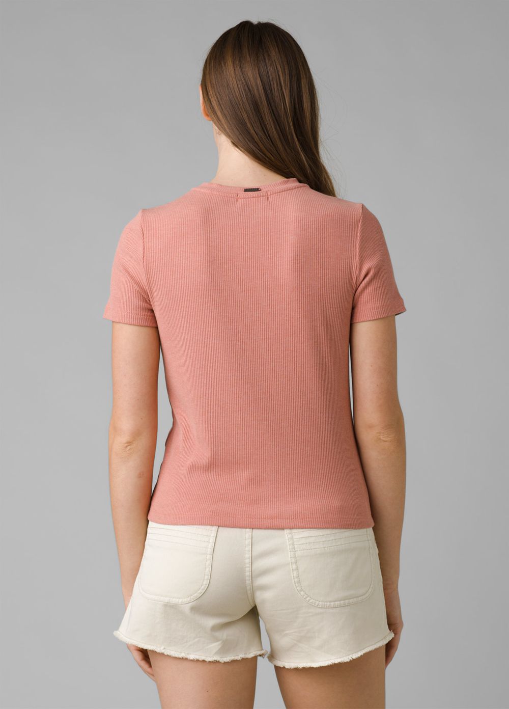 Pink Women's PrAna Foundation Rib T-Shirts | FYDGAE360