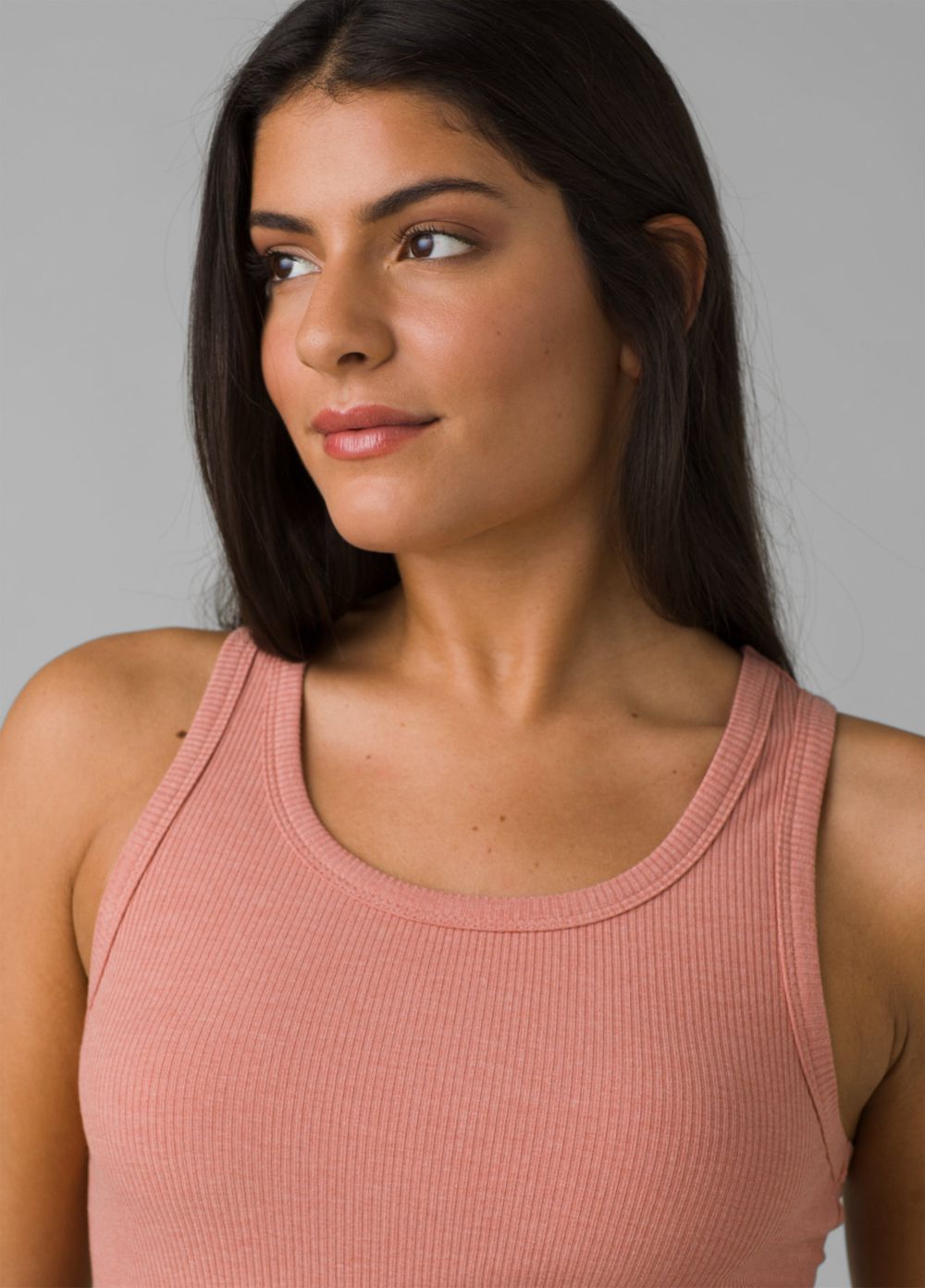 Pink Women's PrAna Foundation Rib Tank Top | PGTUHY783