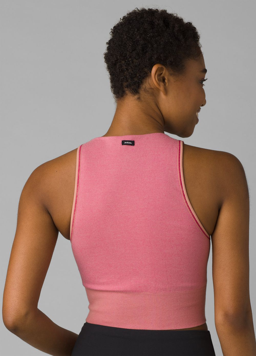 Pink Women's PrAna Sopra Seamless Crop Bra | JQMUIO147