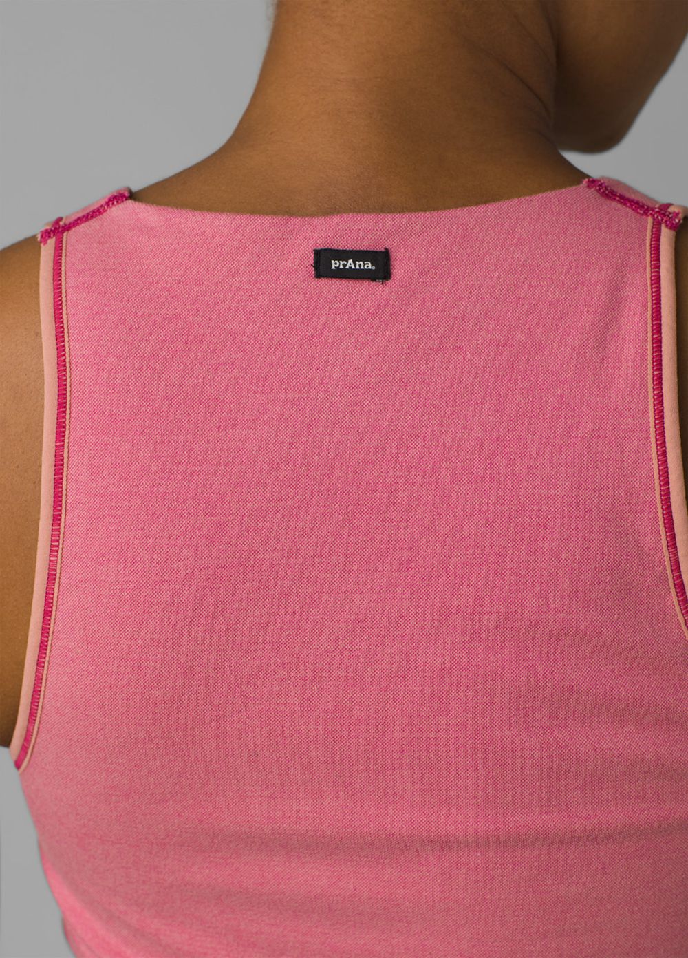 Pink Women's PrAna Sopra Seamless Crop Bra | JQMUIO147