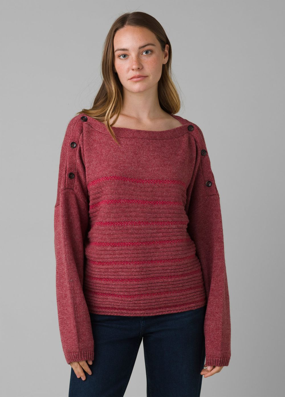 Red Women\'s PrAna Phono Sweaters | UCMQZL871