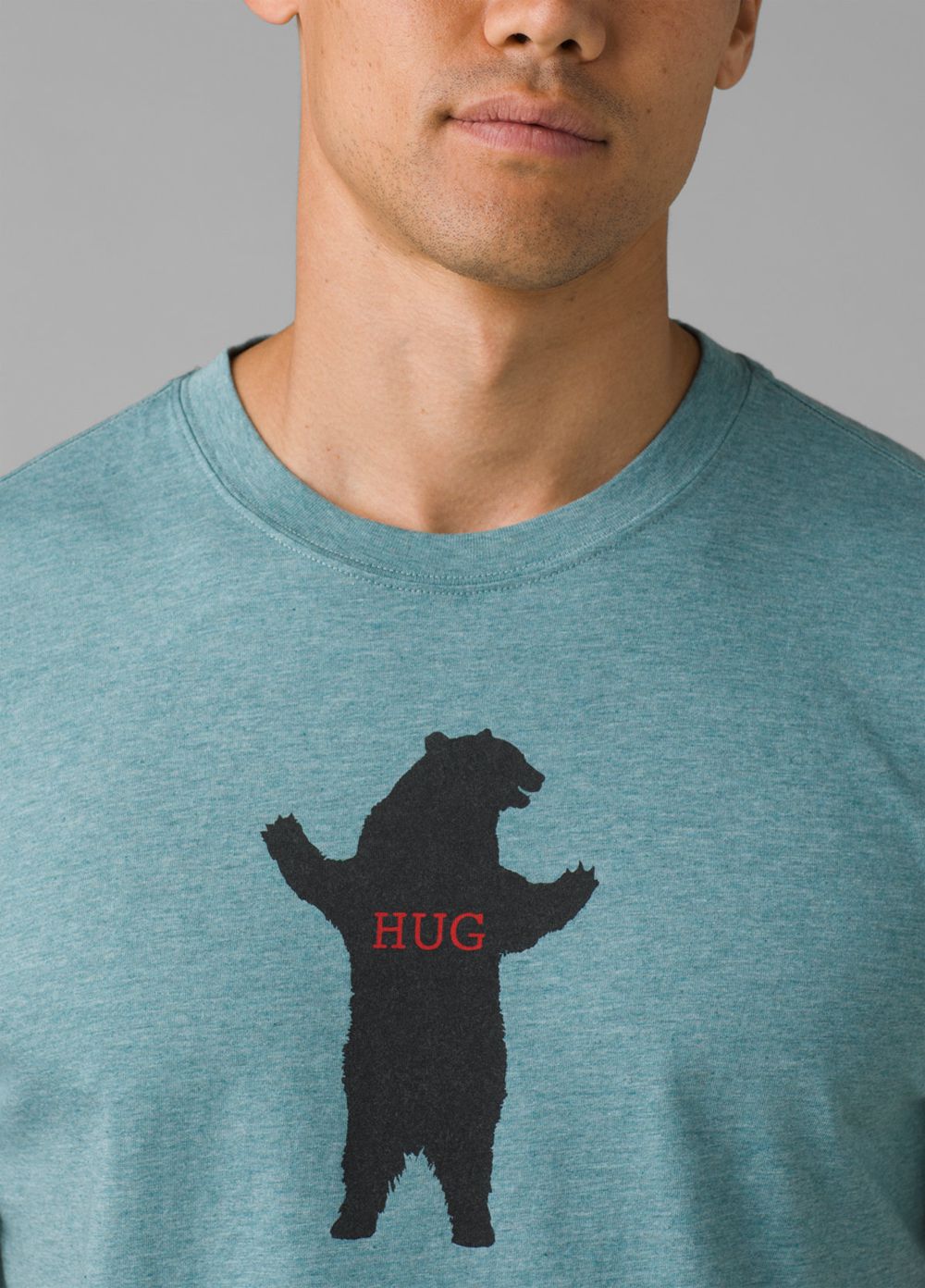 Turquoise Men's PrAna Bear Squeeze Journeyman T-Shirts | FTJXSN831