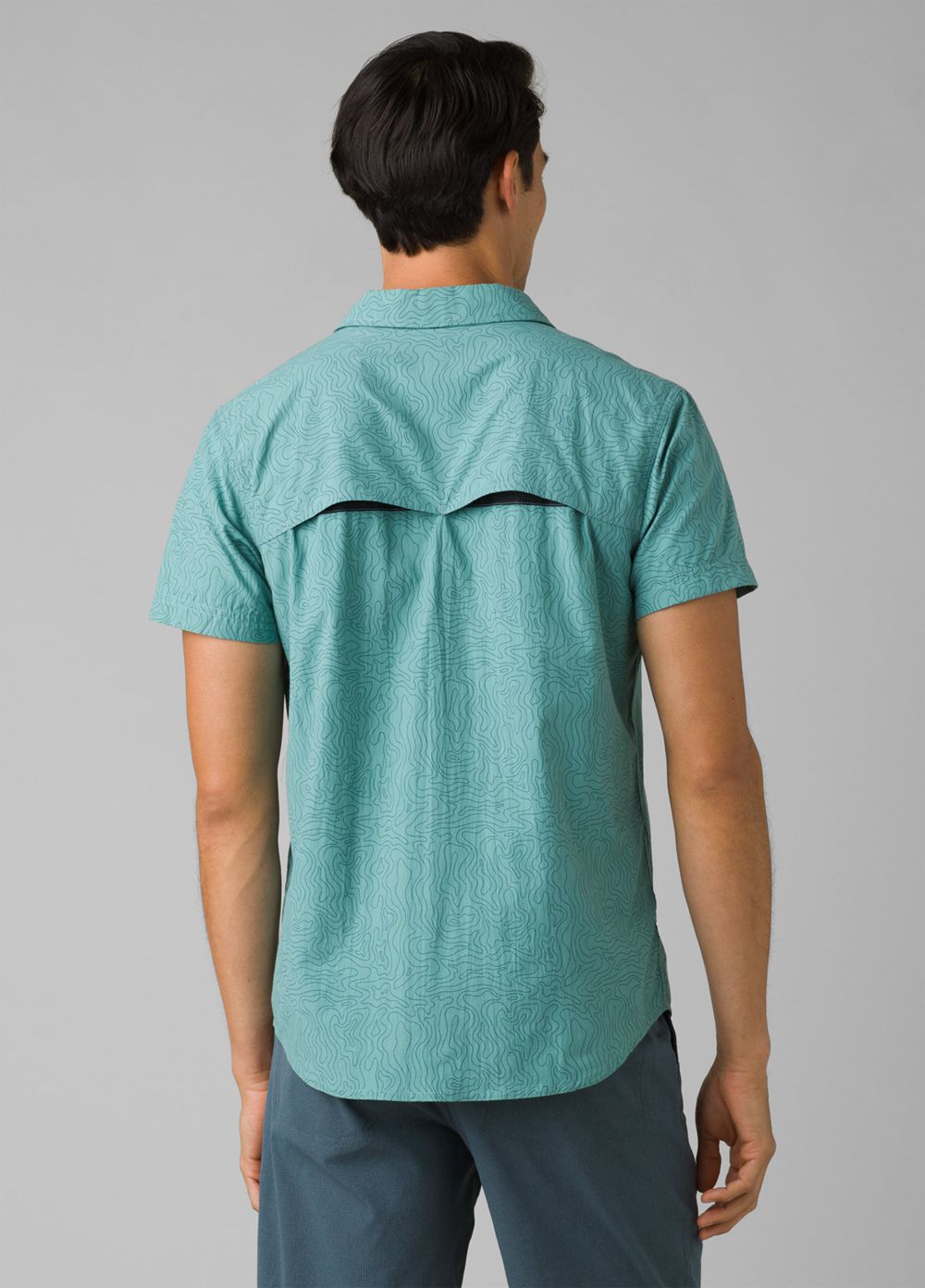 Turquoise Men's PrAna Sutherlin Shirts | TWRHAX741