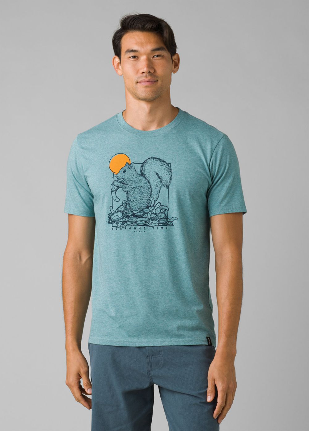 Turquoise Men\'s PrAna Wild Camp T-Shirts | TRWJQK597