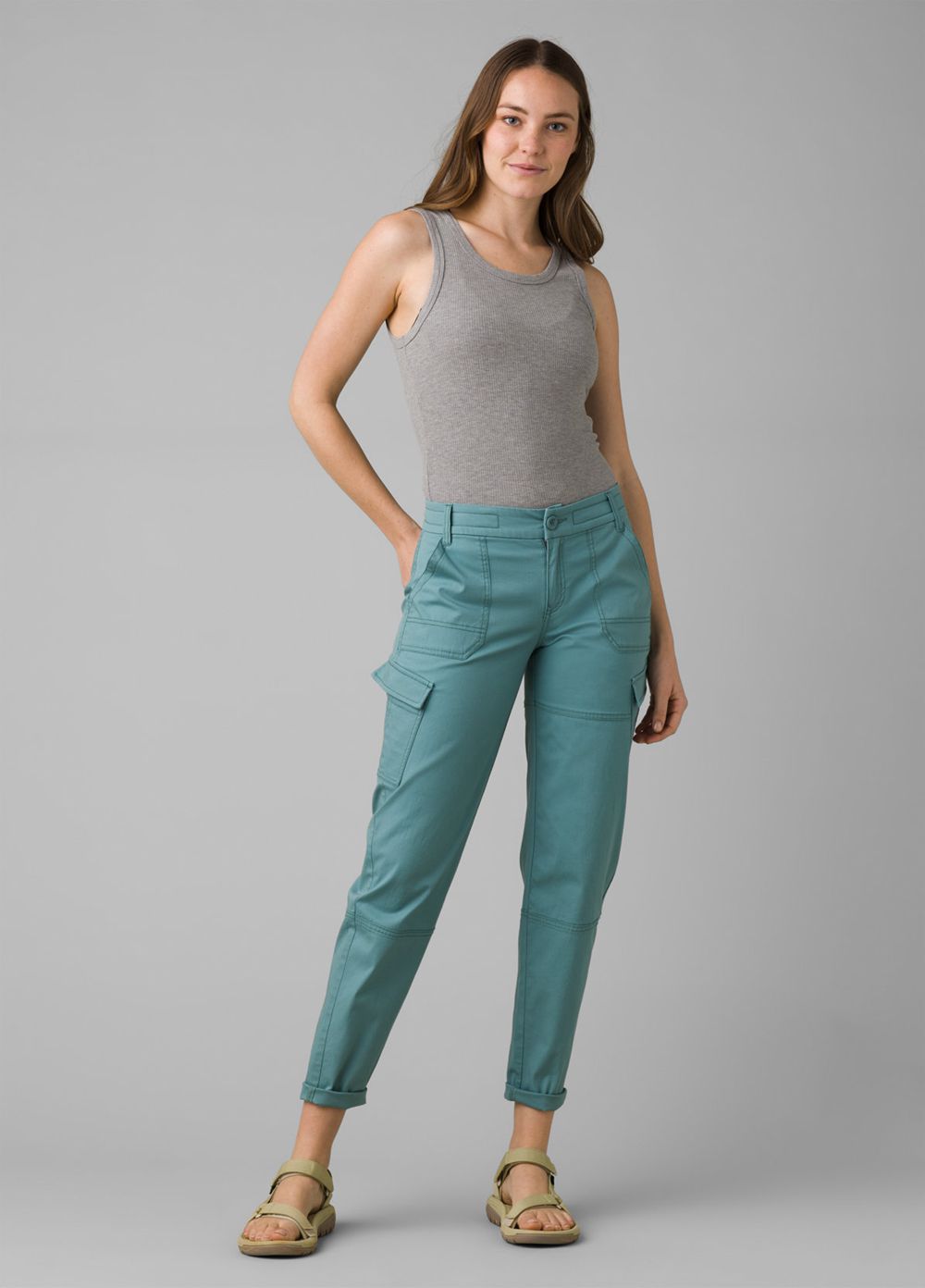 Turquoise Women's PrAna Elle Cargo Pants | GQNZLW673