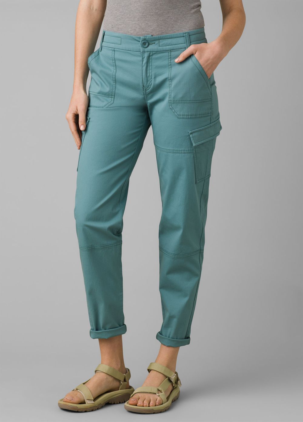 Turquoise Women\'s PrAna Elle Cargo Pants | GQNZLW673