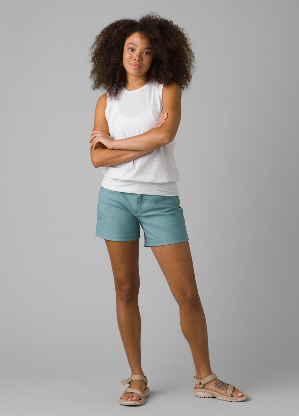 Turquoise Women's PrAna Halle II Shorts | YBUPSK903