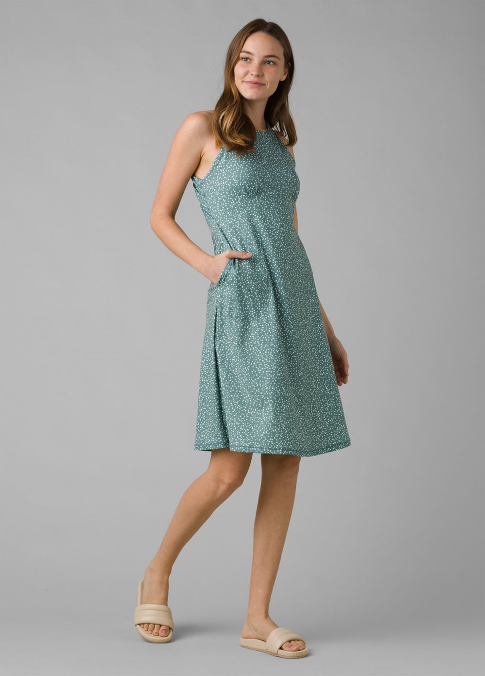 Turquoise Women's PrAna Jewel Lake Dresses | BUKWIZ960