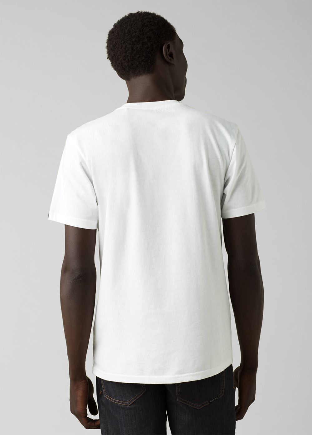 White Men's PrAna Crew T-Shirts | YDMWKS645