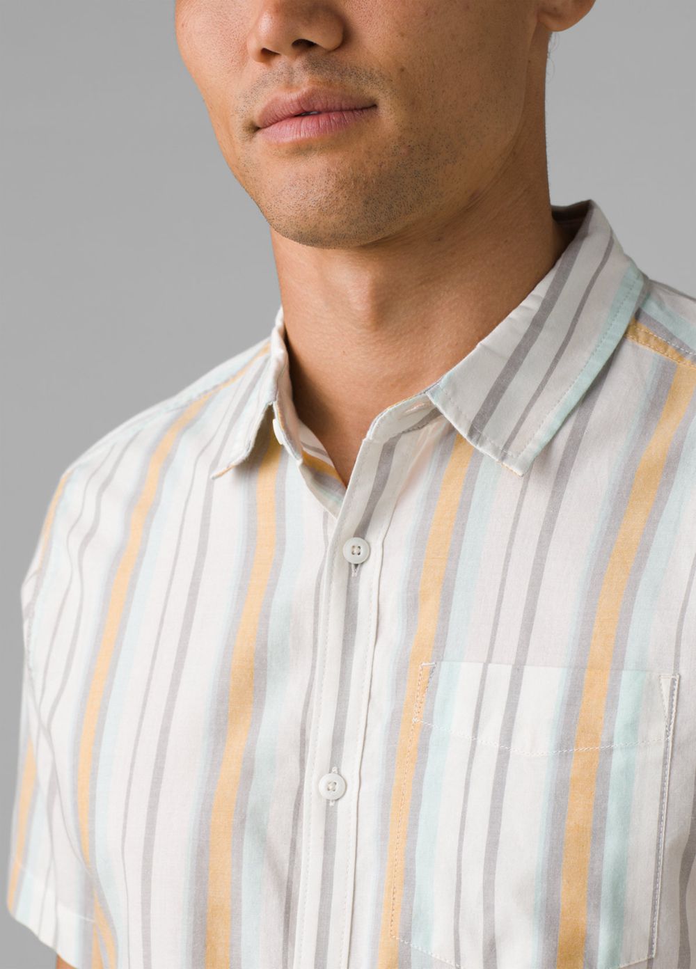 White Men's PrAna Groveland Shirts | LWYZDS568