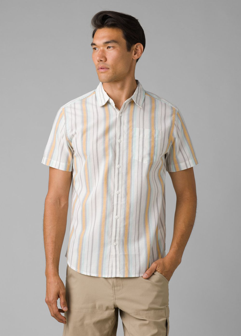 White Men\'s PrAna Groveland Shirts | LWYZDS568