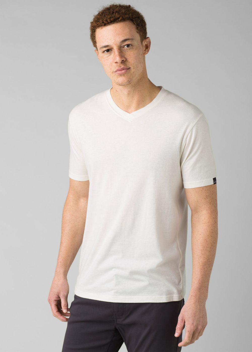 White Men\'s PrAna V-Neck T-Shirts | IDMESY526