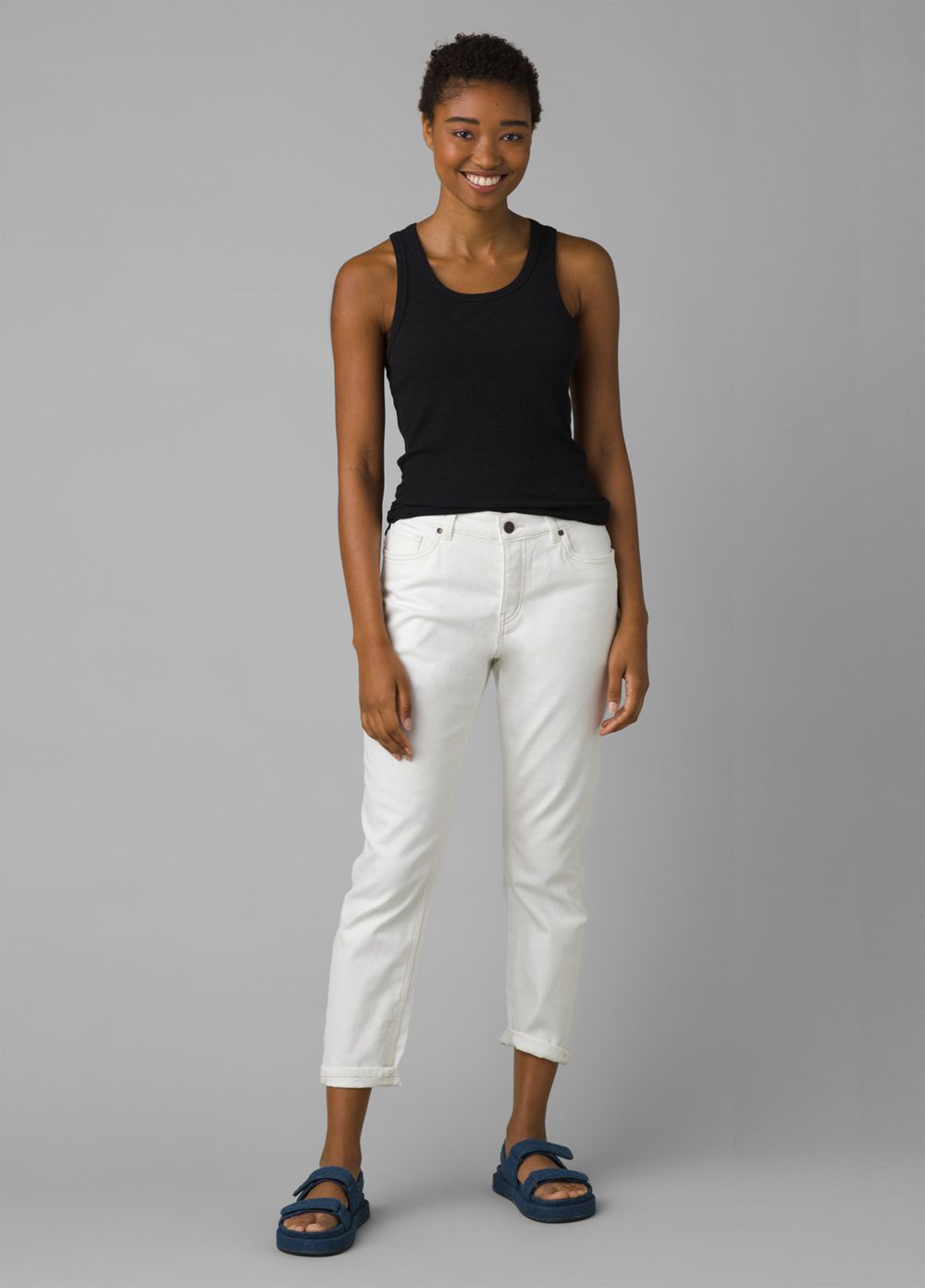 White Women's PrAna Buxton Jeans | CFZDGL563