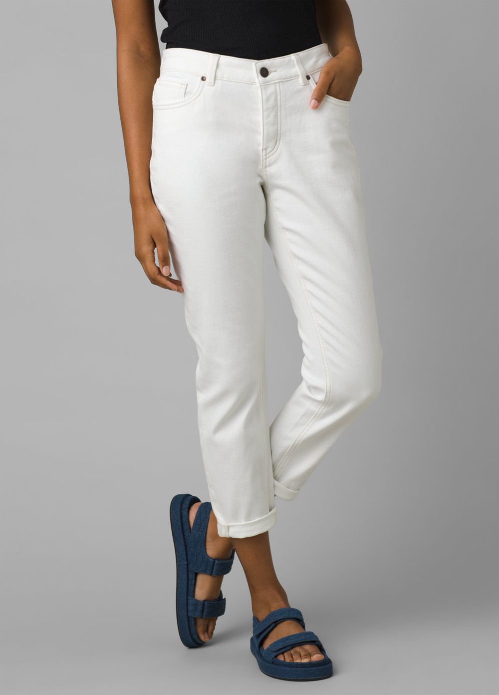 White Women\'s PrAna Buxton Jeans | CFZDGL563