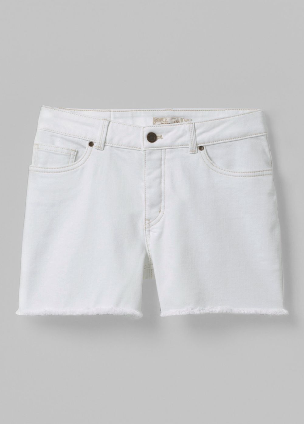 White Women's PrAna Buxton Shorts | FRJGMY423