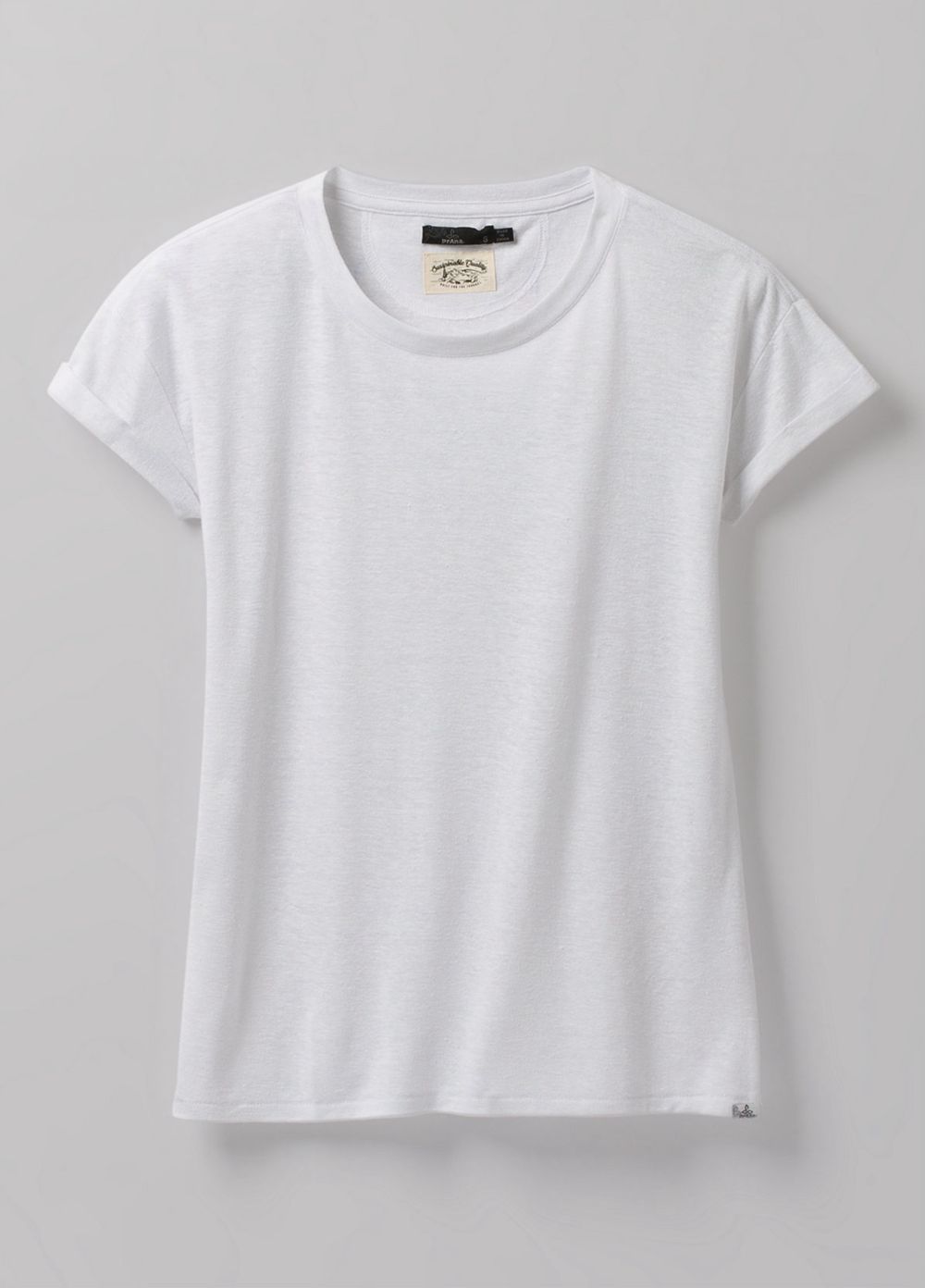 White Women's PrAna Cozy Up T-Shirts | DKHGMX421