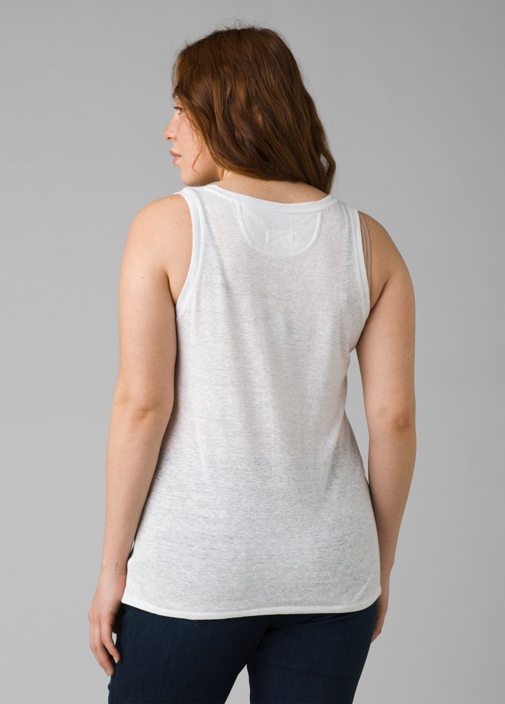 White Women's PrAna Cozy Up Tank Top | BUKFNW278