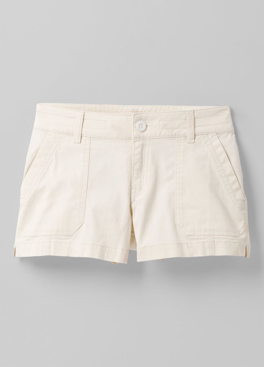 White Women's PrAna Elle Shorts | PHYBZM264