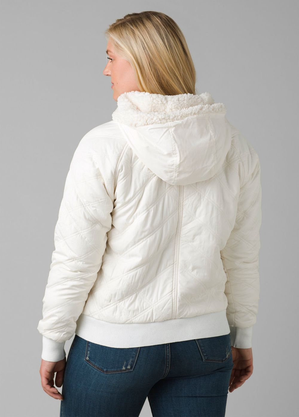 White Women's PrAna Esla Half Zip Pullover Jackets | PRMYIF725