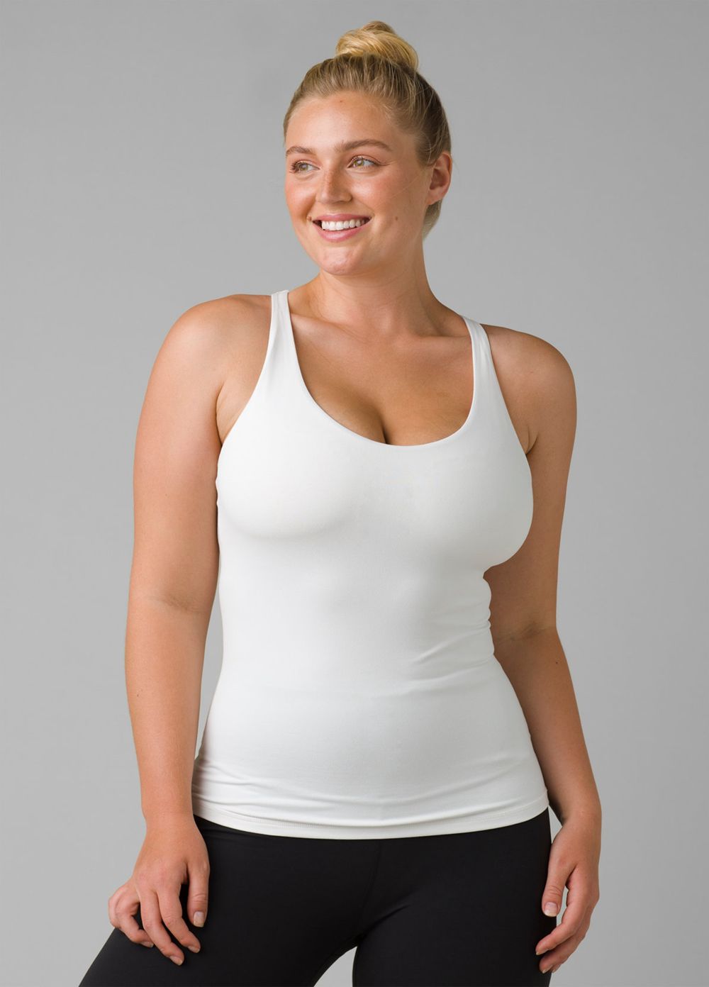 White Women\'s PrAna Everyday Tank Top | LCMSJW173