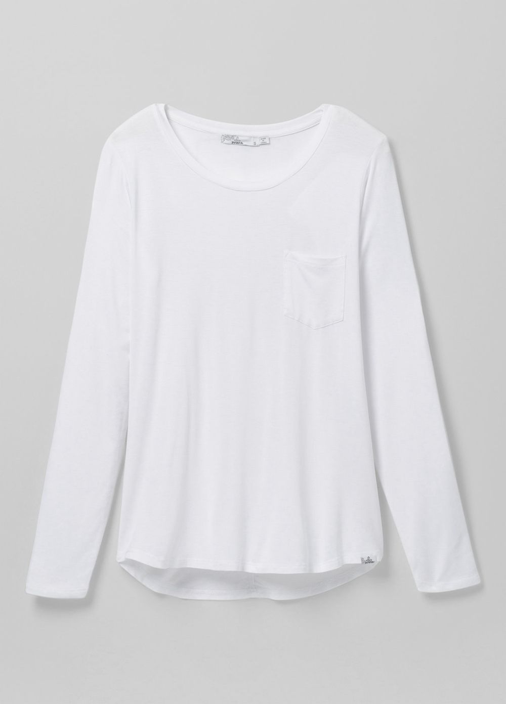 White Women's PrAna Foundation Long Sleeve Plus T-Shirts | CSHTAW290