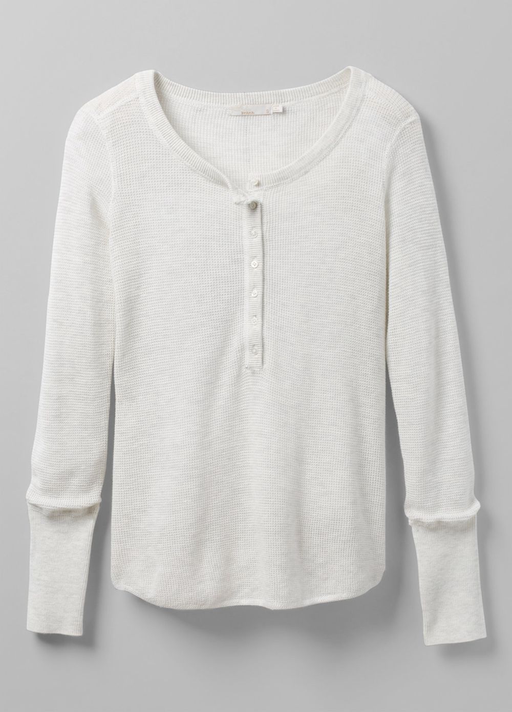 White Women's PrAna Milani Henley Sweaters | DXZWJP462