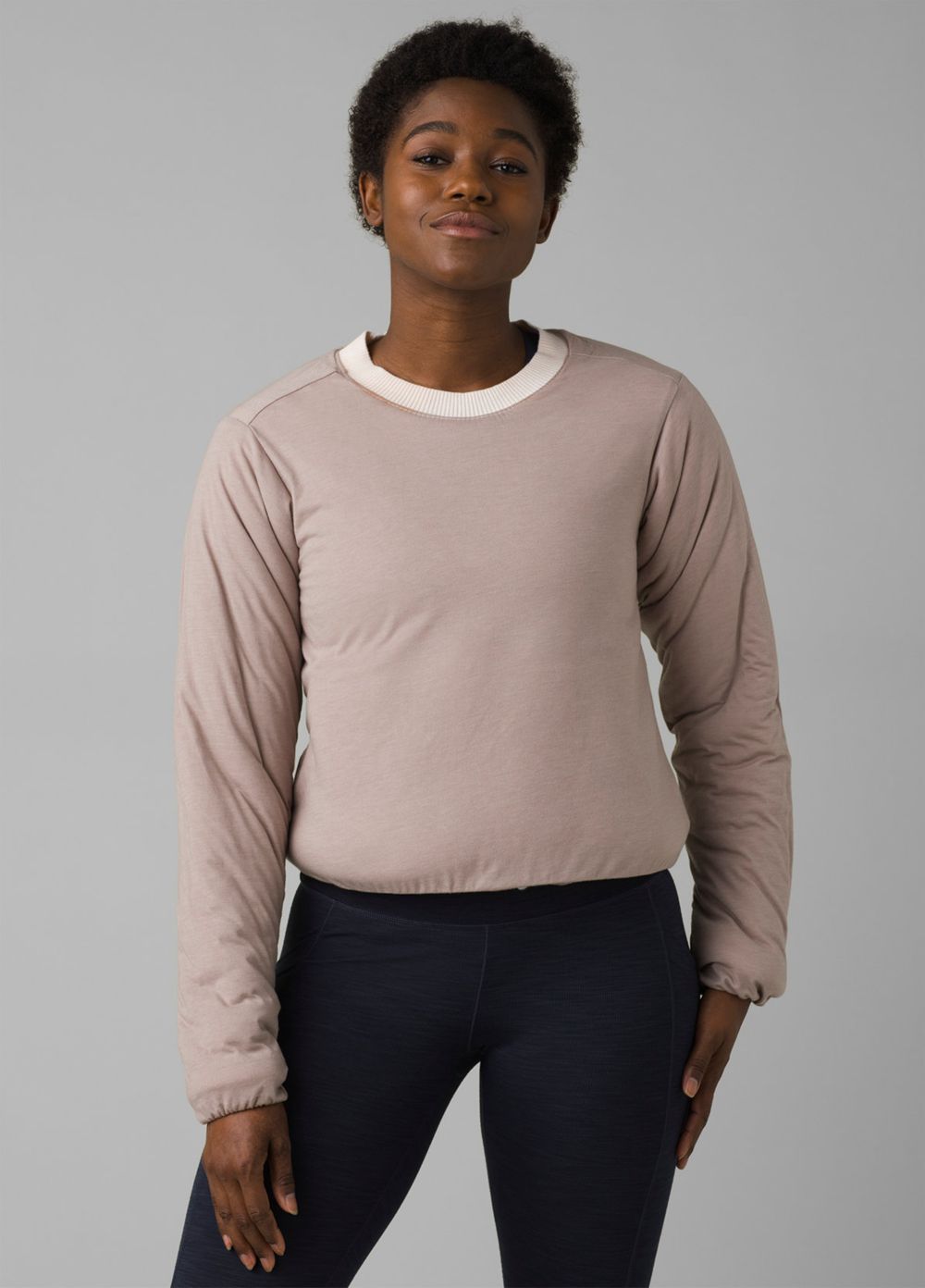 White Women's PrAna Polar Escape Sweatshirt | IZYEKU273