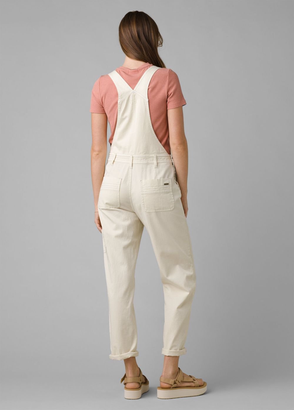 White Women's PrAna Sancho Overalls Pants | UVBLEH342