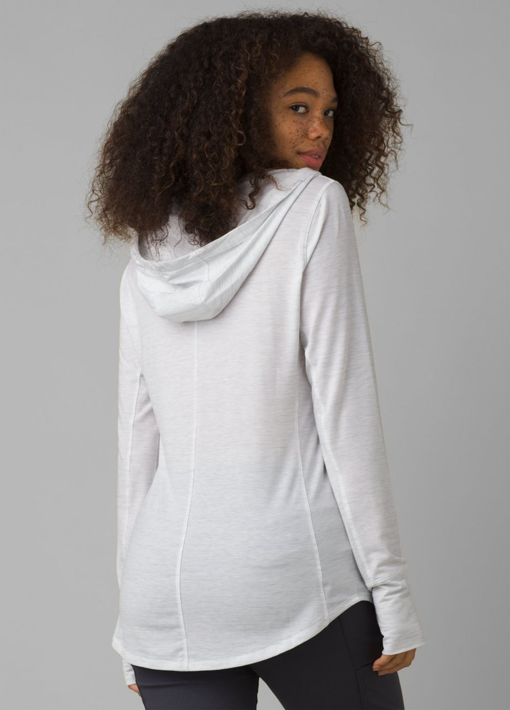 White Women's PrAna Sol Protect Hoodie | EVBDXA971