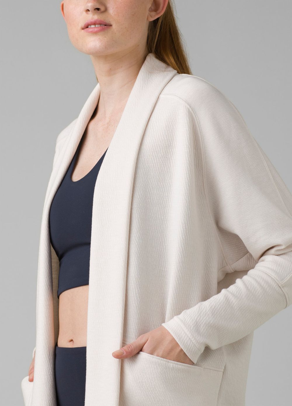 White Women's PrAna Sunrise Wrap Sweaters | YMHLXW316