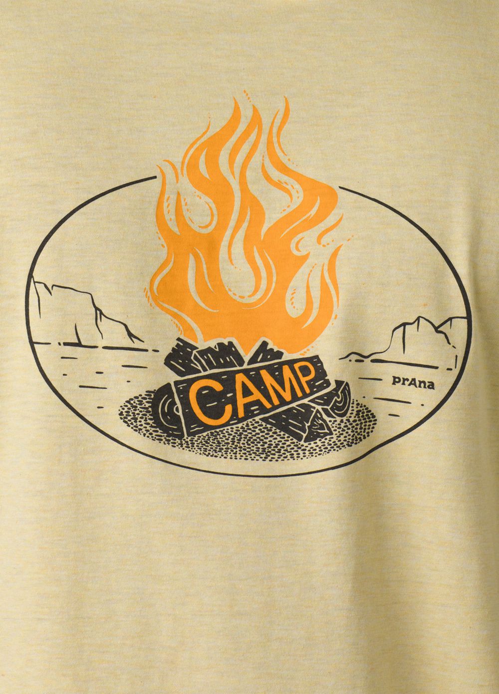 Yellow Men's PrAna Camp Fire Journeyman 2 T-Shirts | EZGOFI928