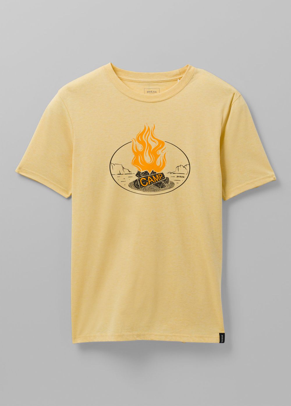 Yellow Men's PrAna Camp Fire Journeyman 2 T-Shirts | EZGOFI928