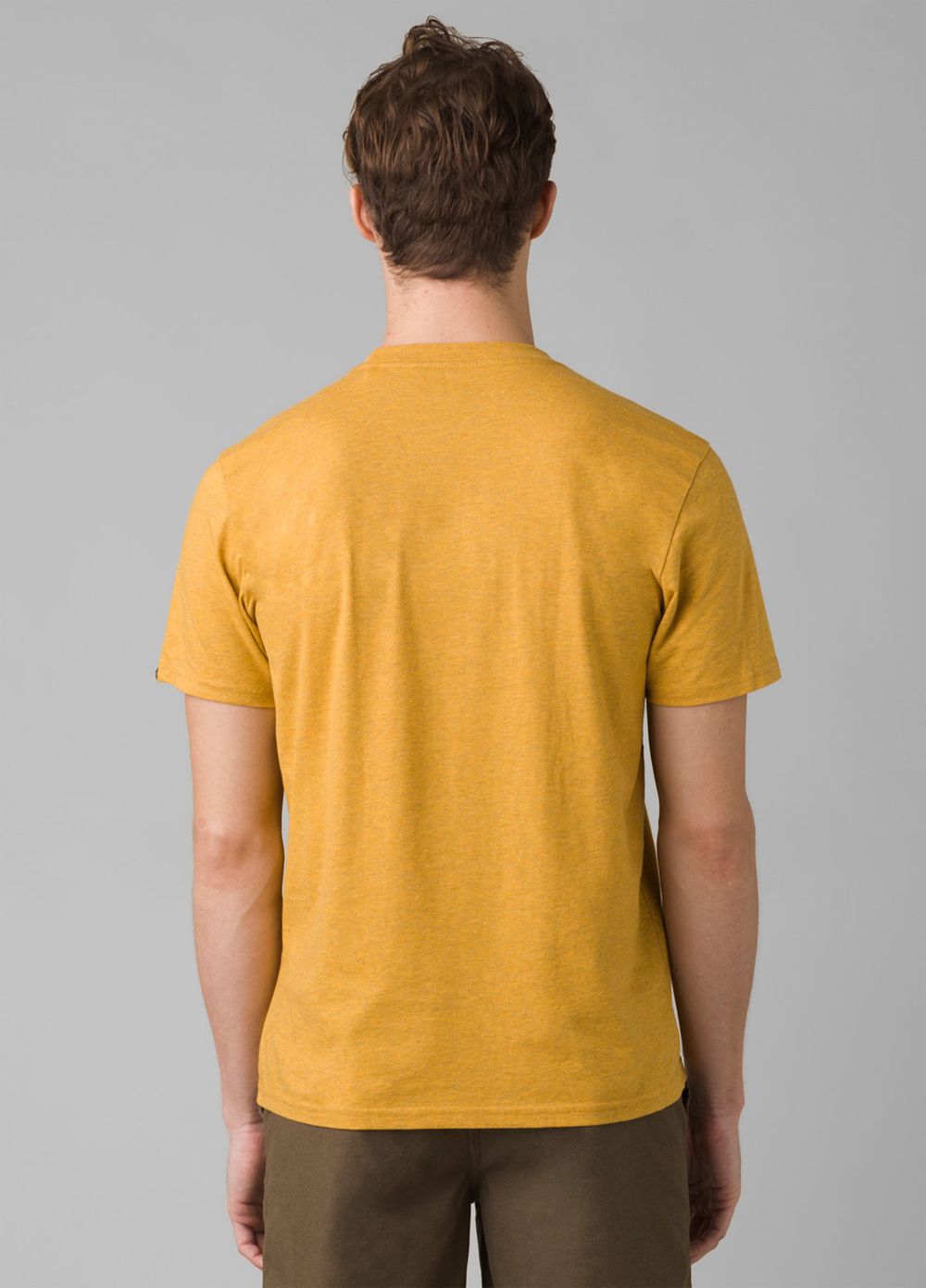 Yellow Men's PrAna Crew T-Shirts | VUBLTF425