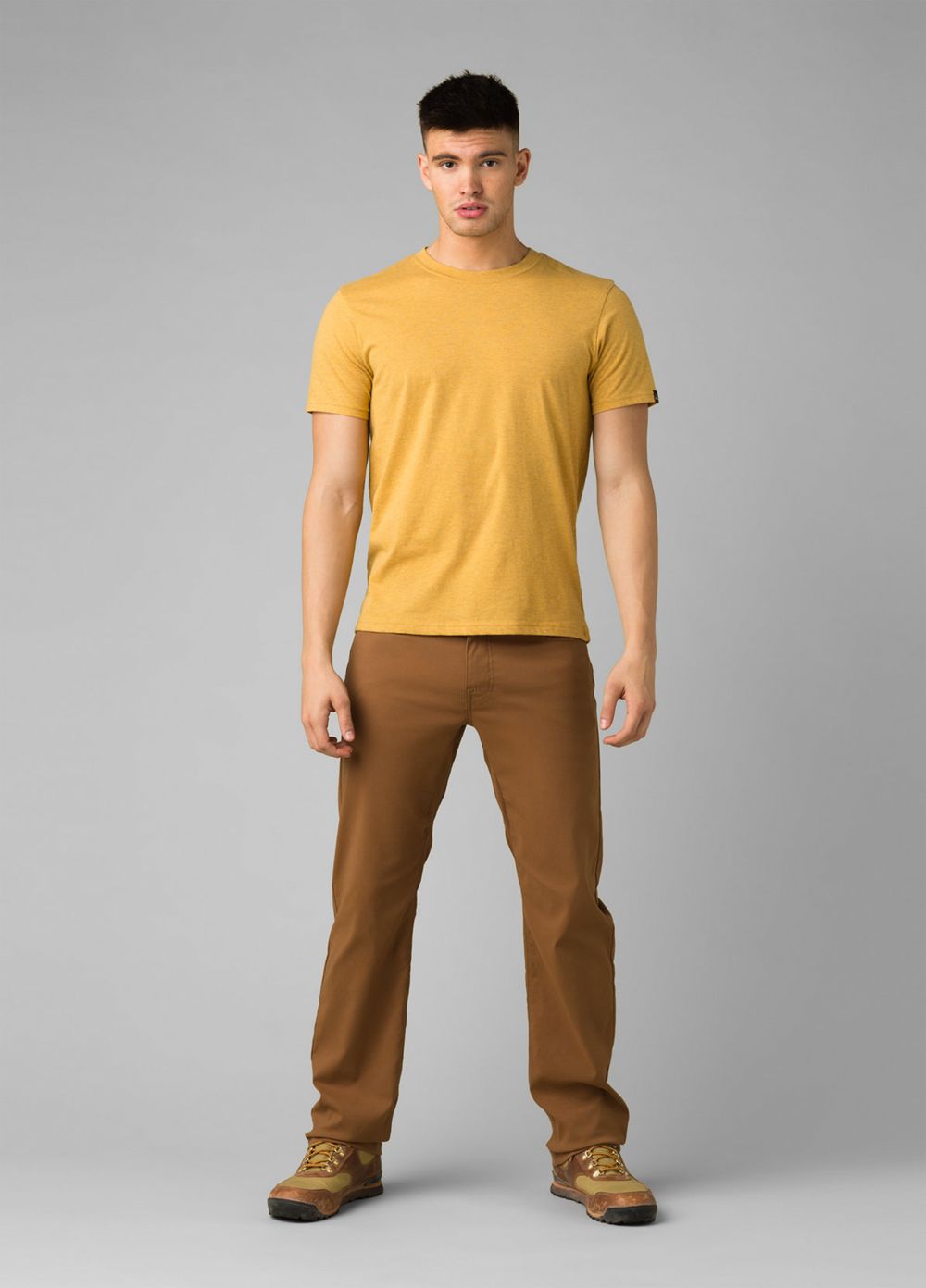 Yellow Men's PrAna Crew T-Shirts | VUBLTF425