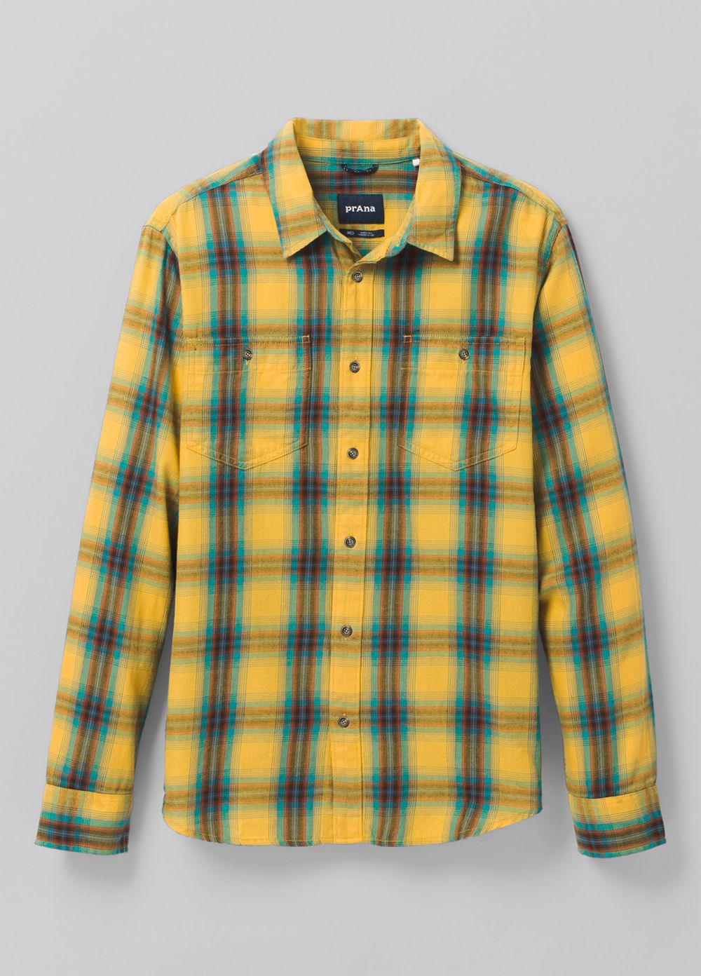 Yellow Men's PrAna Dolberg Flannel Shirts | JSCIAE631