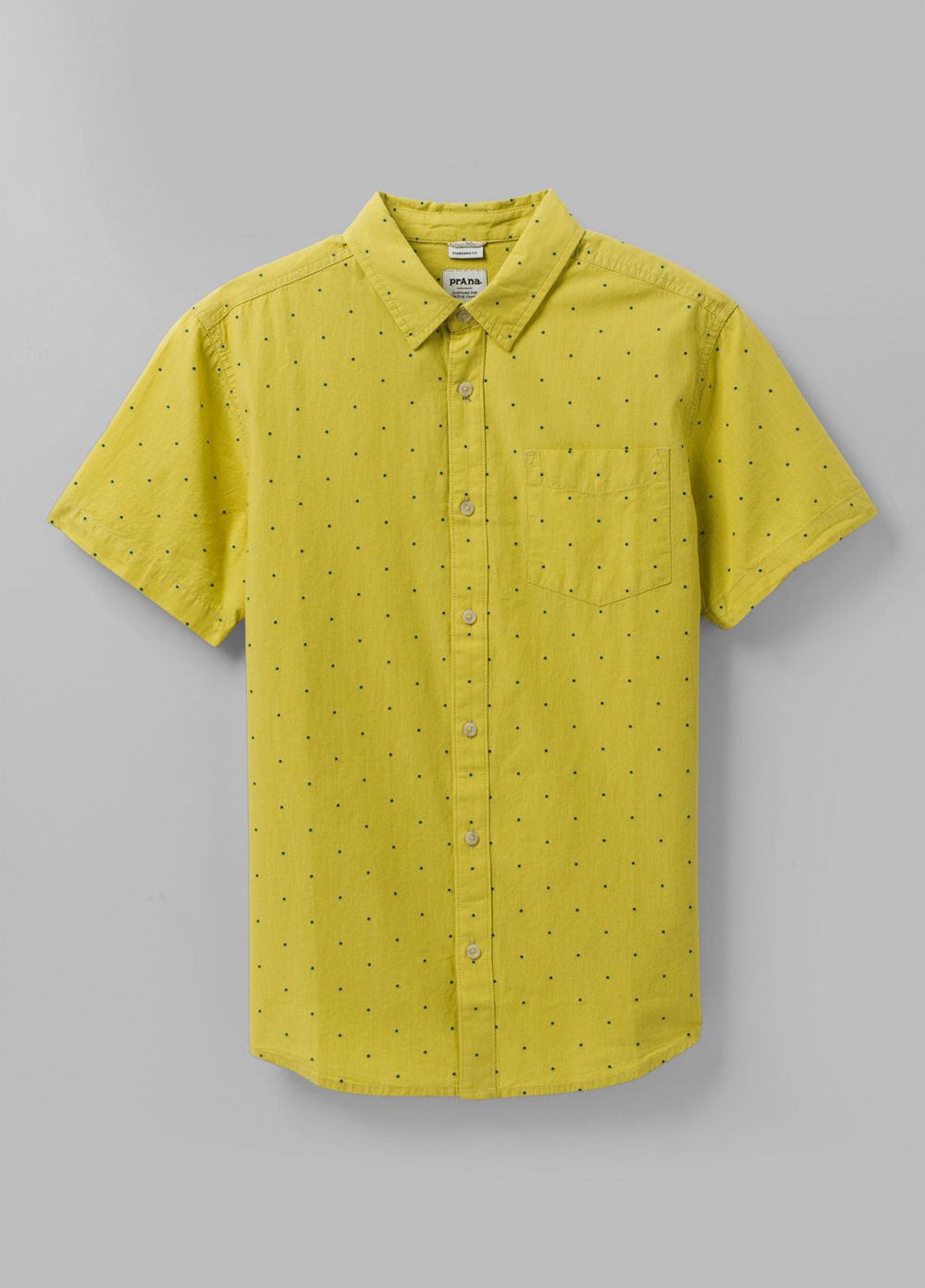 Yellow Men's PrAna Park Hill Shirts | TAKEXU592