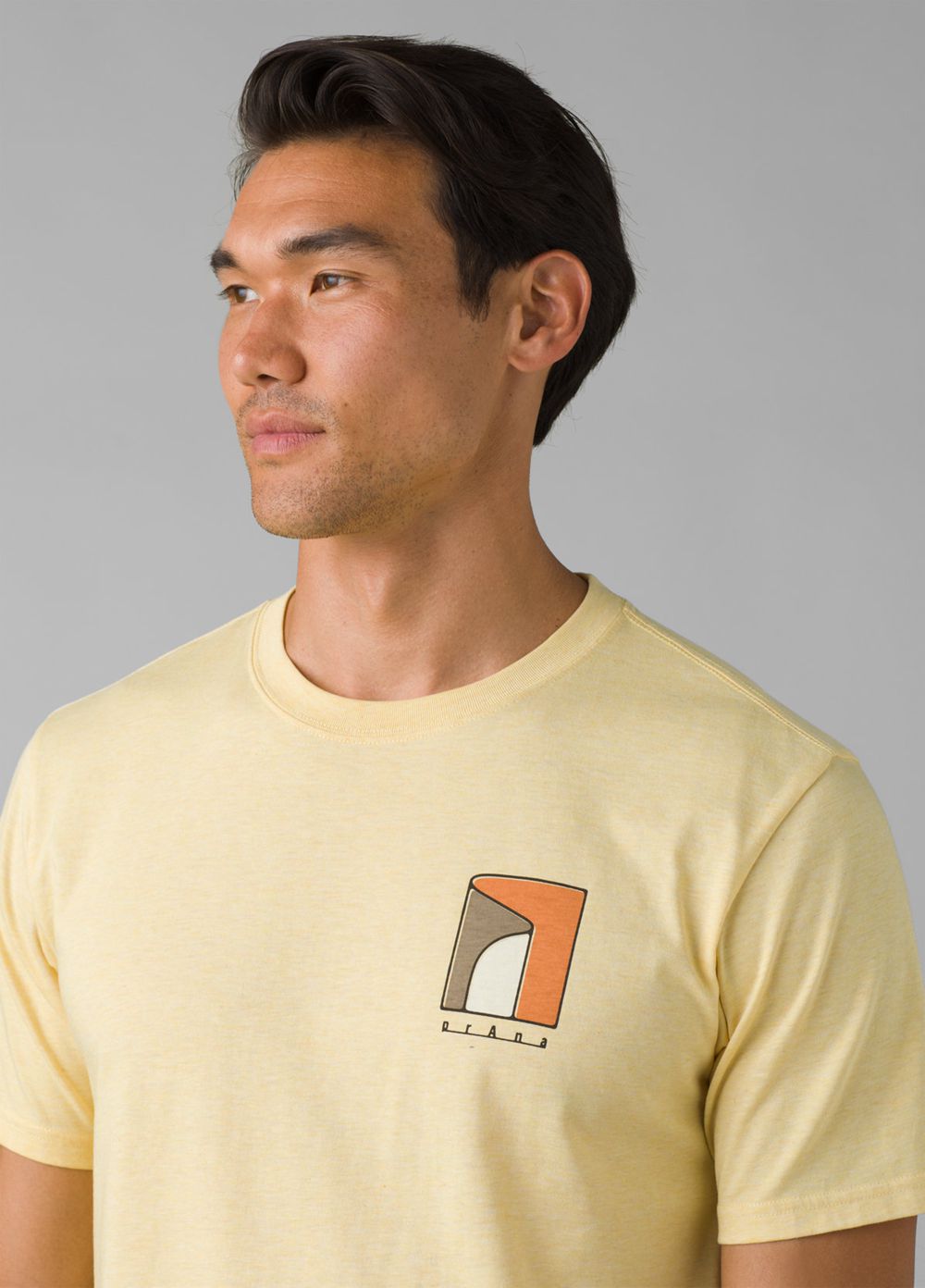 Yellow Men's PrAna Torreys Peak T-Shirts | OJUHQC054