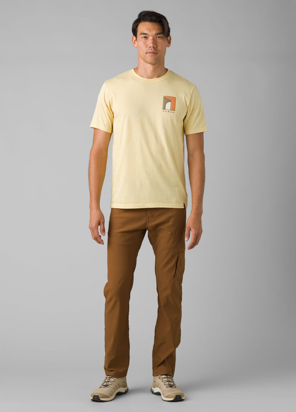 Yellow Men's PrAna Torreys Peak T-Shirts | OJUHQC054